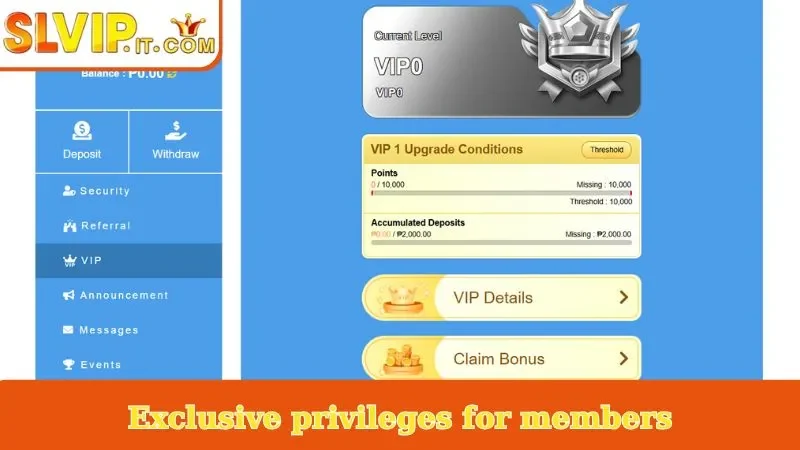 Exclusive privileges for members