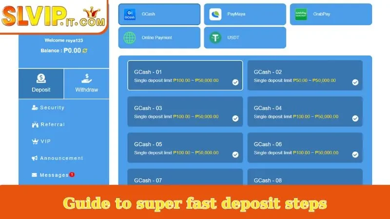 Guide to super fast deposit steps