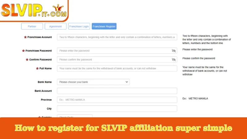How to register for SLVIP affiliation super simple