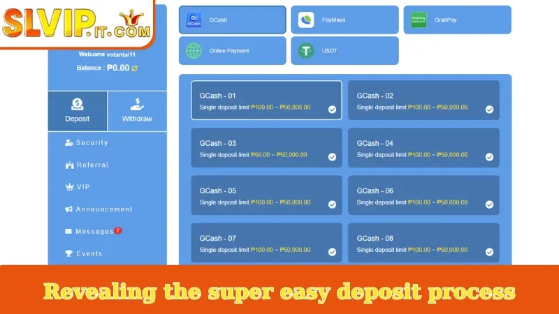 Revealing the super easy deposit process