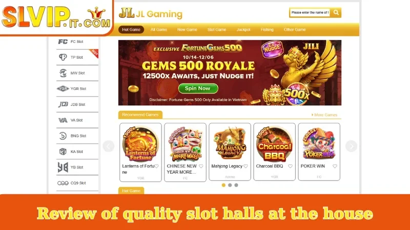 Review of quality slot halls at the house
