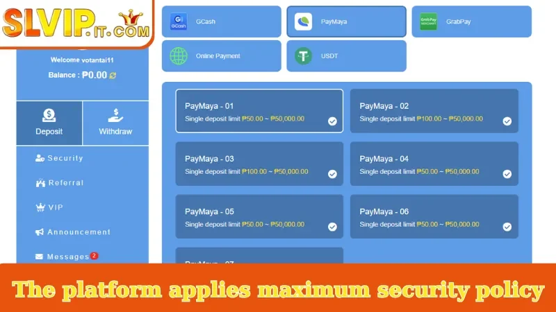 The platform applies maximum security policy
