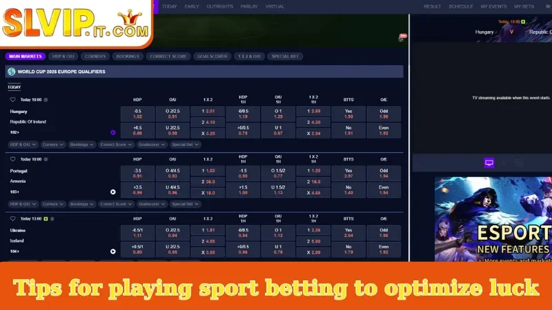 Tips for playing sport betting to optimize luck